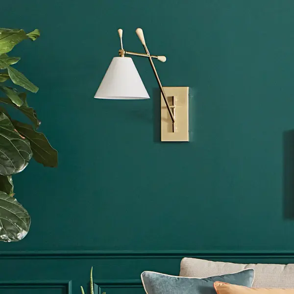 Elegant Champagne Gold Sconce with Timeless Cone Shade Design - Image 4