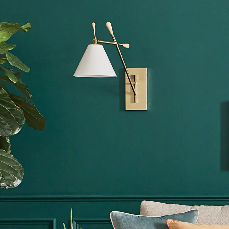 Elegant Champagne Gold Sconce with Timeless Cone Shade Design - Image 4