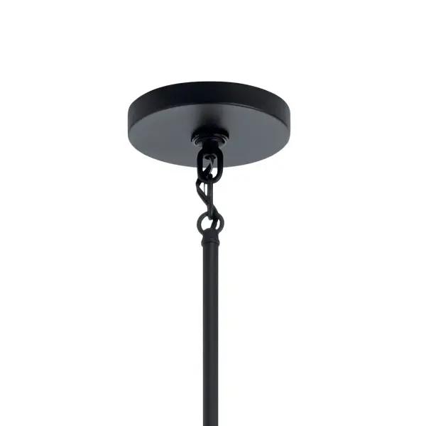 Modern 8-Light Chandelier with Bold Black Finish - Image 4