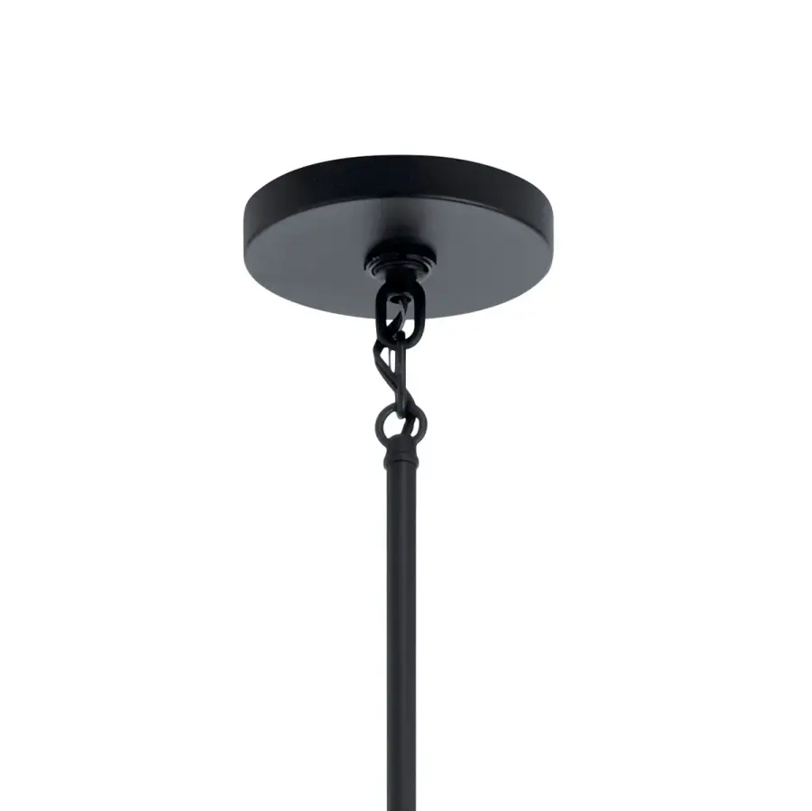 Modern 8-Light Chandelier with Bold Black Finish - Image 4