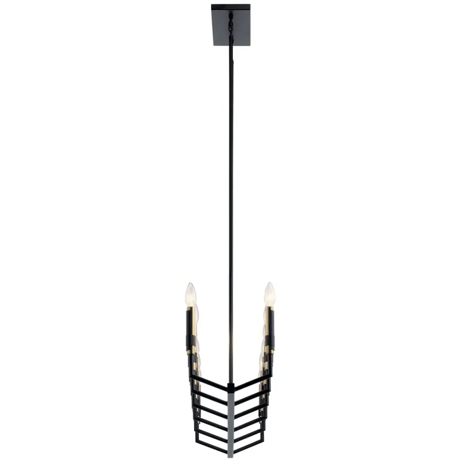 Sleek 12-Light Linear Chandelier Perfect for Modern Dining Spaces - Image 3