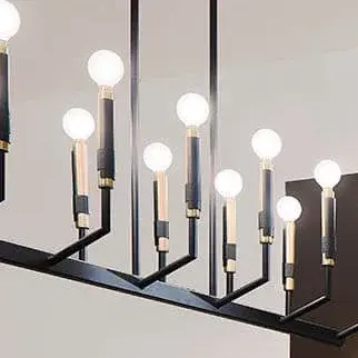 Sleek 12-Light Linear Chandelier Perfect for Modern Dining Spaces - Image 6