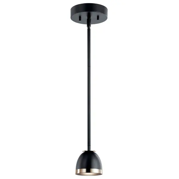The Baland Mini Pendant delivers modern industrial style in a compact 4-inch profile. Its metal dome shade and integrated LED technology make it perfect for task lighting or clustered installations. - alternate view