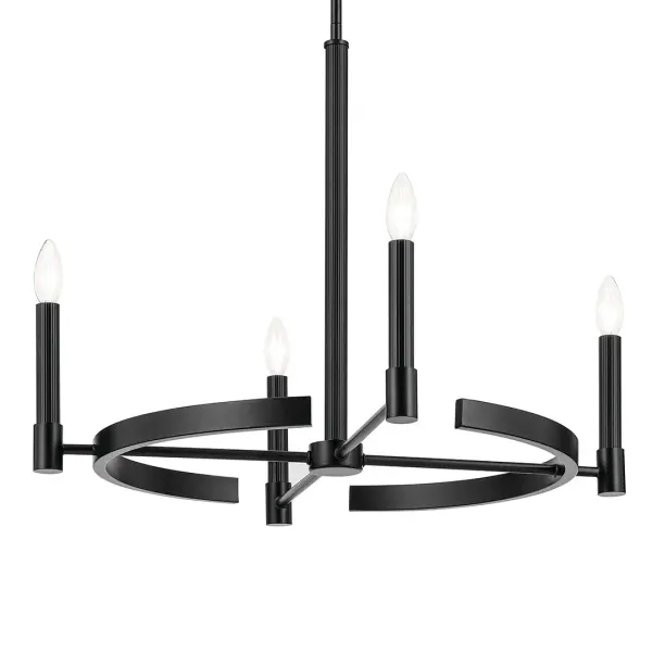 Tolani 4-Light Chandelier in Black - Image 1