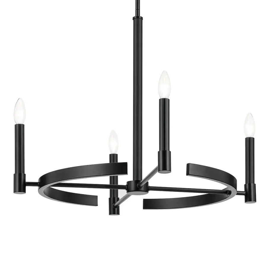 Tolani 4-Light Chandelier in Black - Image 1