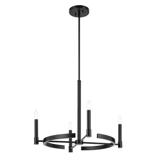 Tolani 4-Light Chandelier in Black - Image 2