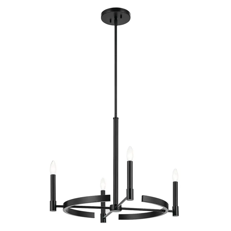Tolani 4-Light Chandelier in Black - Image 2