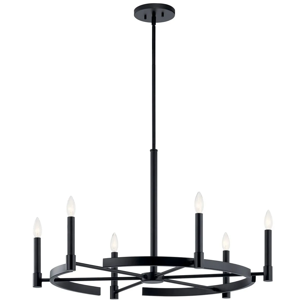 Tolani Six Light Chandelier in Black