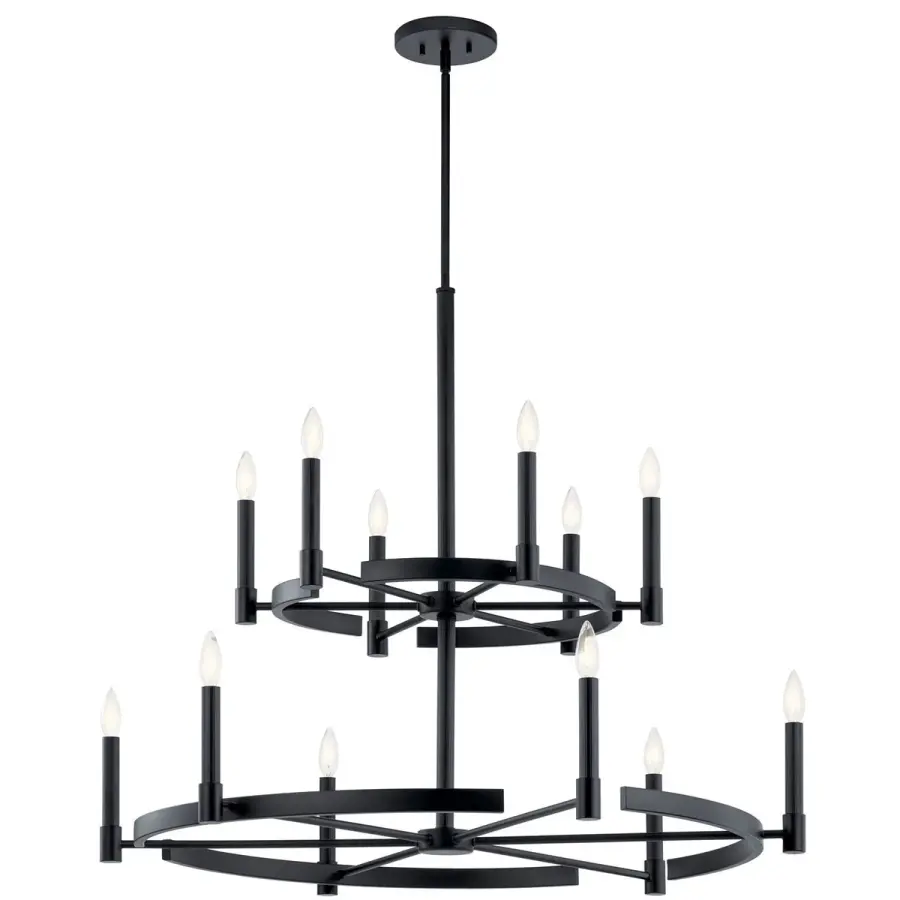 Tolani 12-Light Chandelier in Black