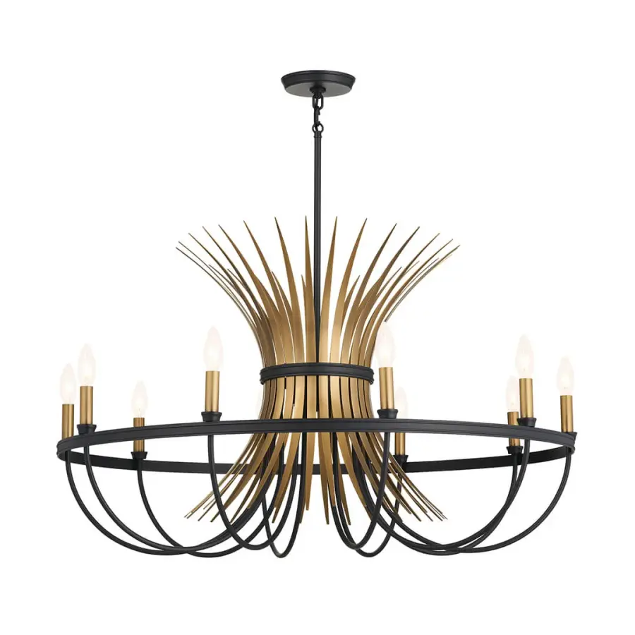 Bold 10-Light Statement Chandelier with Mixed Metal Finish - Image 2