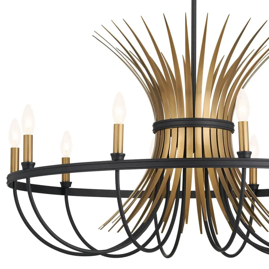 Bold 10-Light Statement Chandelier with Mixed Metal Finish - Image 3