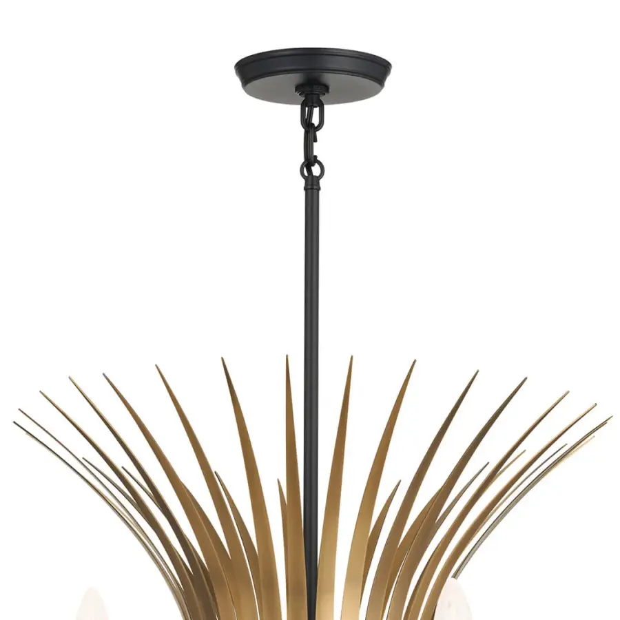 Bold 10-Light Statement Chandelier with Mixed Metal Finish - Image 4