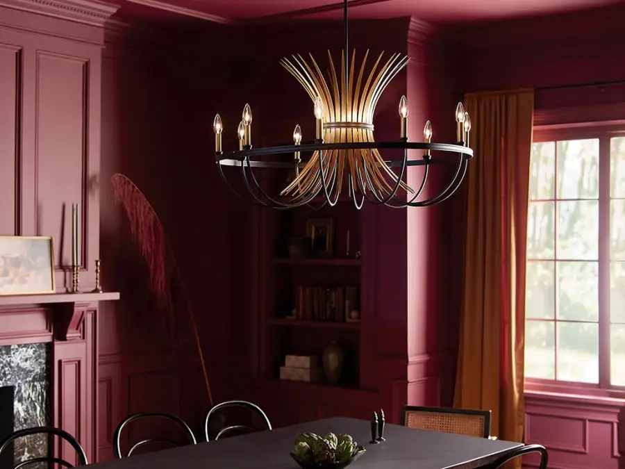 Bold 10-Light Statement Chandelier with Mixed Metal Finish - Image 8