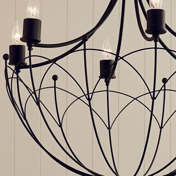Topiary 6-Light Chandelier in Textured Black - Image 6