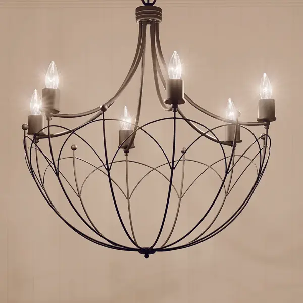 Topiary 6-Light Chandelier in Textured Black - Image 7