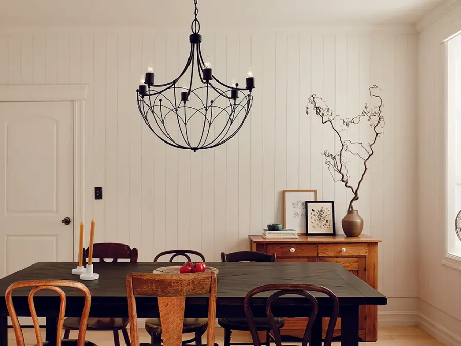 Topiary 6-Light Chandelier in Textured Black - Image 8