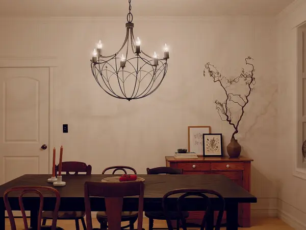 Topiary 6-Light Chandelier in Textured Black - Image 9