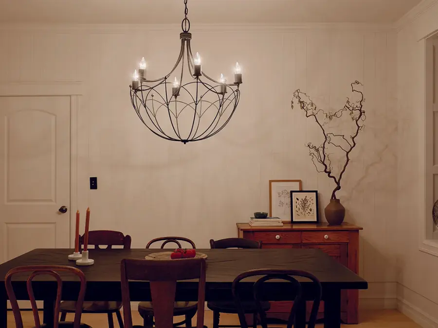 Topiary 6-Light Chandelier in Textured Black - Image 9