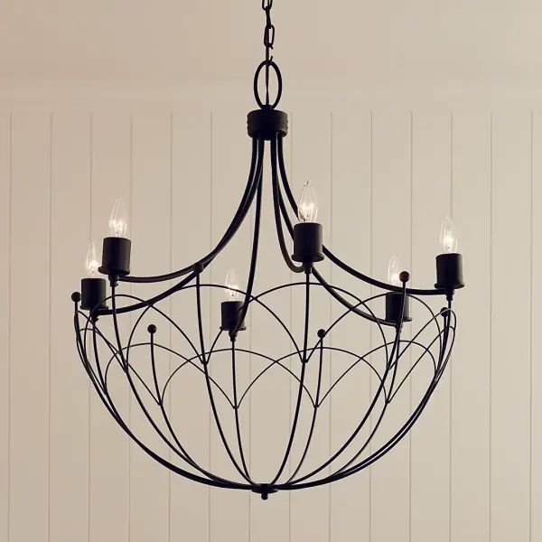 Topiary 6-Light Chandelier in Textured Black - Image 10