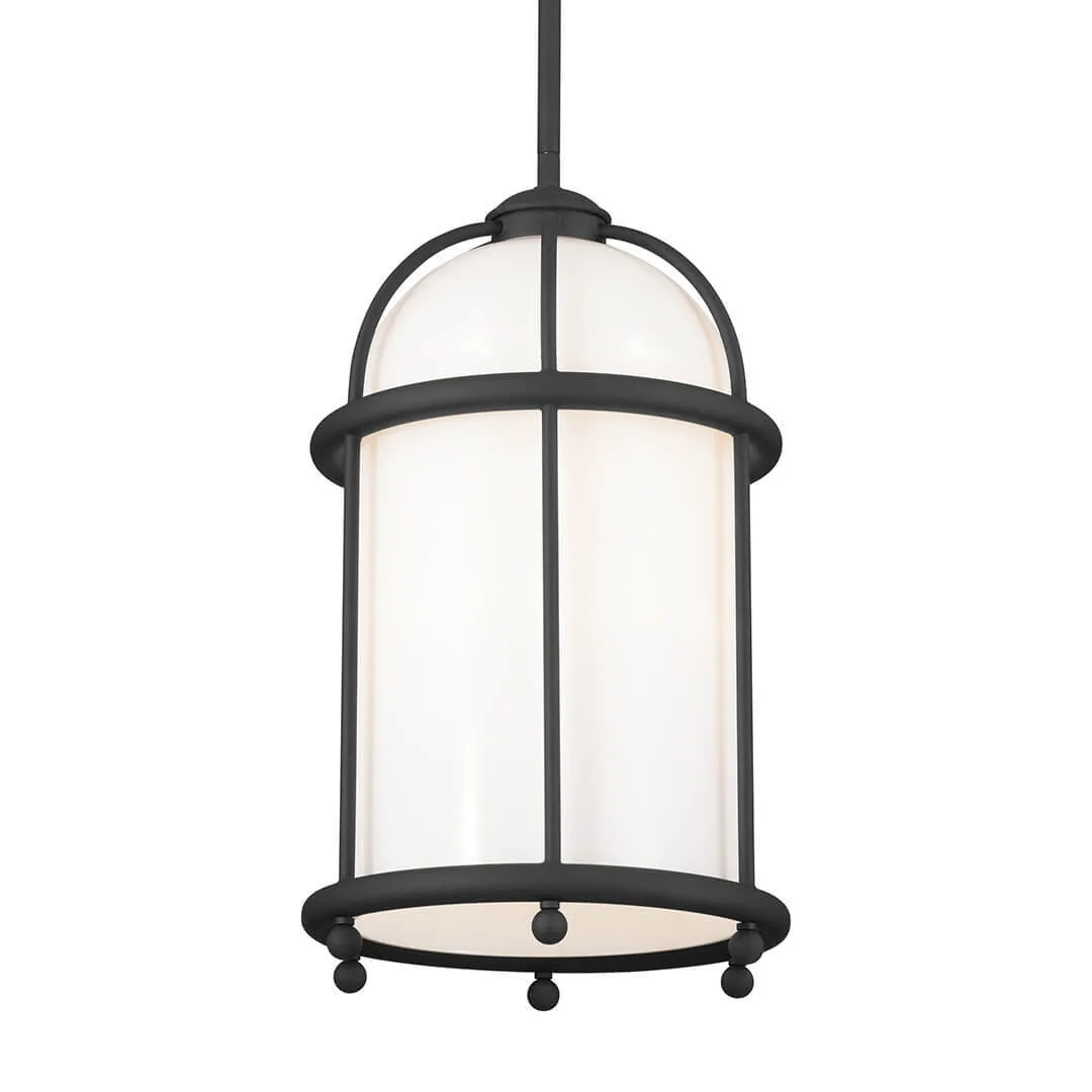 Topiary One Light Pendant in Textured Black