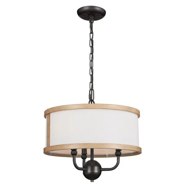 Heddle 3-Light Chandelier/Semi-Flush in Anvil Iron