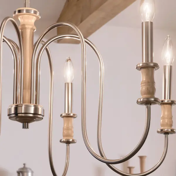 Karthe 6-Light Chandelier in Brushed Nickel - Image 6
