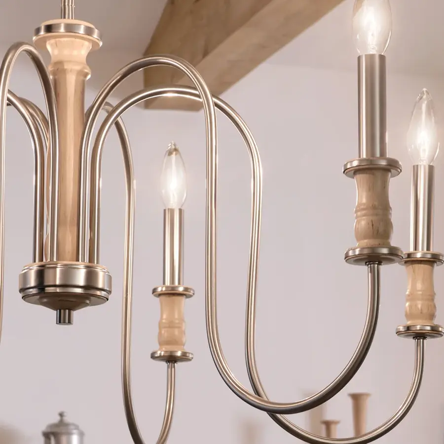 Karthe 6-Light Chandelier in Brushed Nickel - Image 6