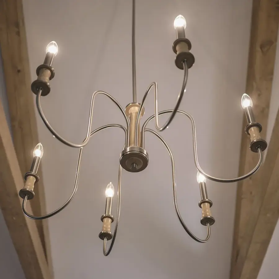 Karthe 6-Light Chandelier in Brushed Nickel - Image 7