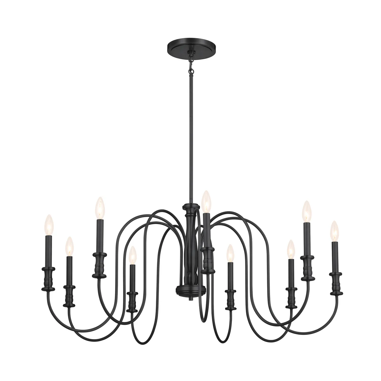 Karthe 9-Light Chandelier in Black