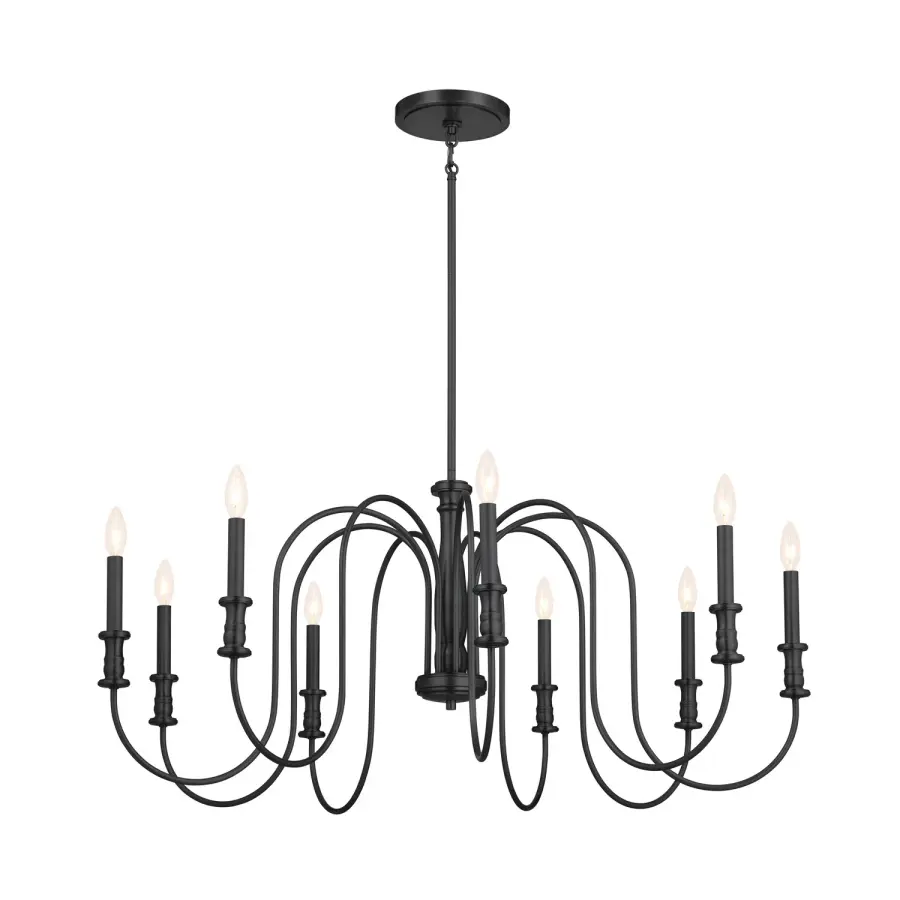 Karthe 9-Light Chandelier in Black