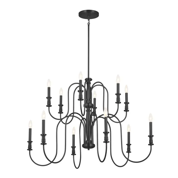Karthe 12-Light Chandelier in Black