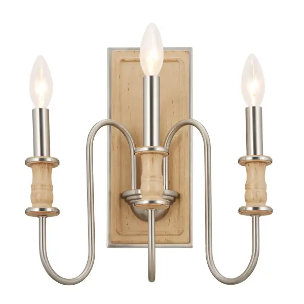 The Karthe wall sconce delivers functional lighting with a refined brushed nickel finish. Its 13-inch width makes it ideal for bathroom vanities and hallways, while the dimmable feature allows for customizable ambiance.