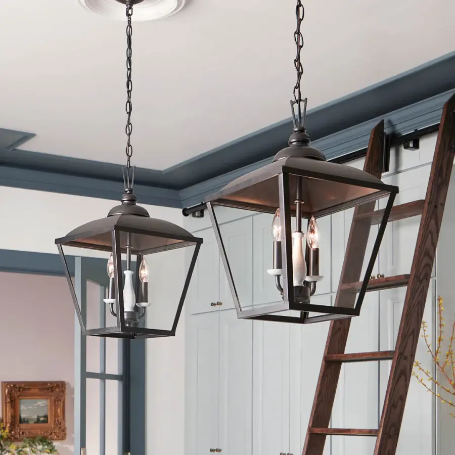 Dame 2-Light Pendant in Anvil Iron - Image 8