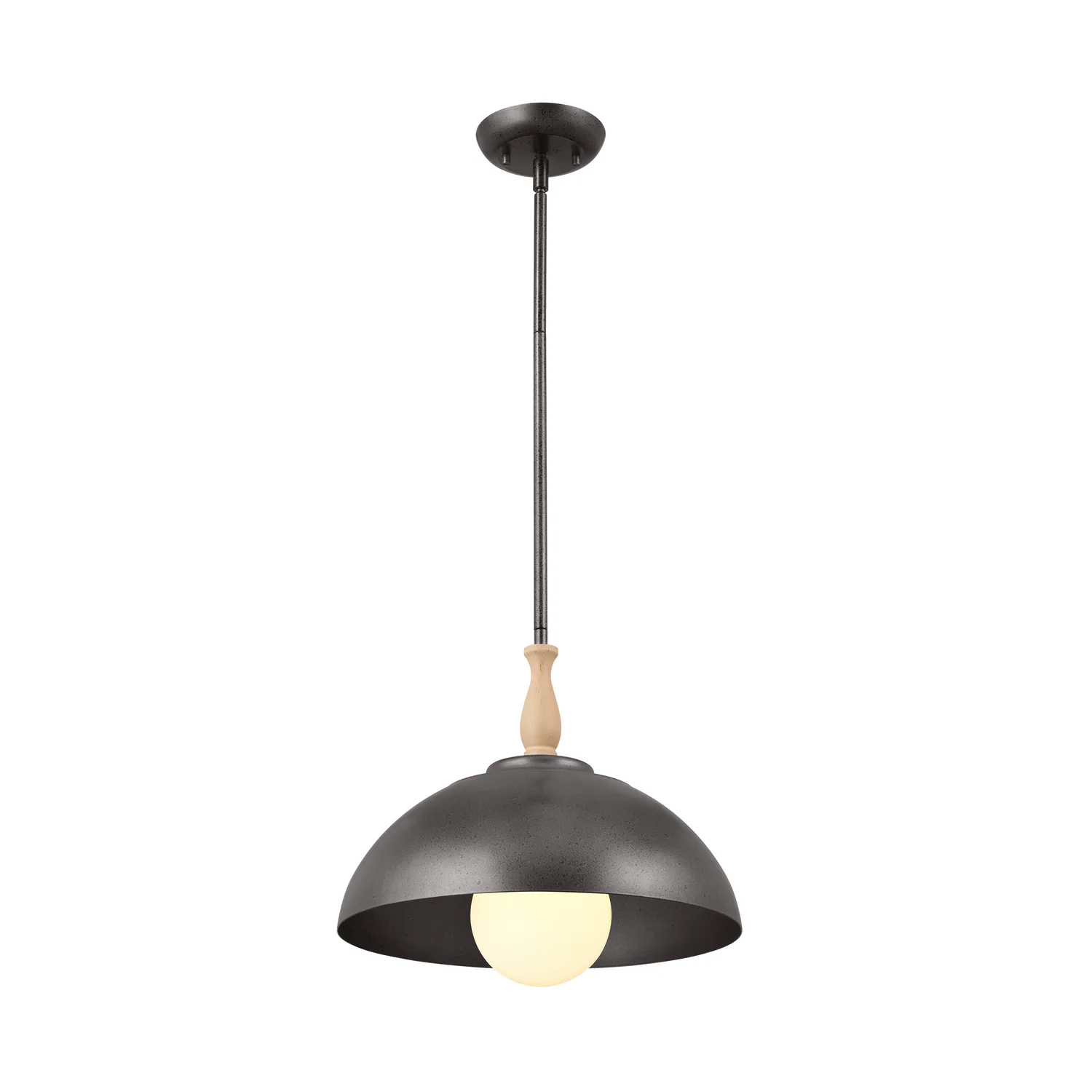 Fira One Light Pendant in Anvil Iron