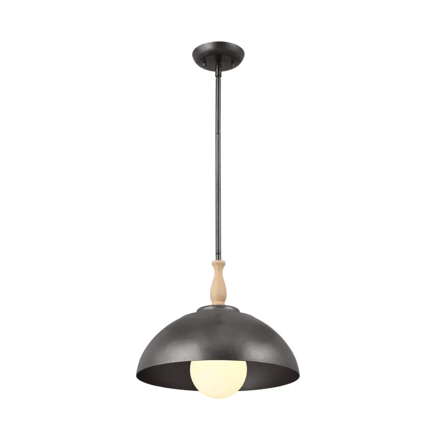 Fira One Light Pendant in Anvil Iron