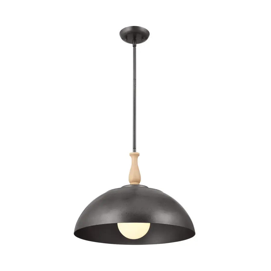 Fira One Light Pendant in Anvil Iron