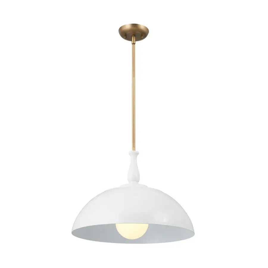 Fira One Light Pendant in White