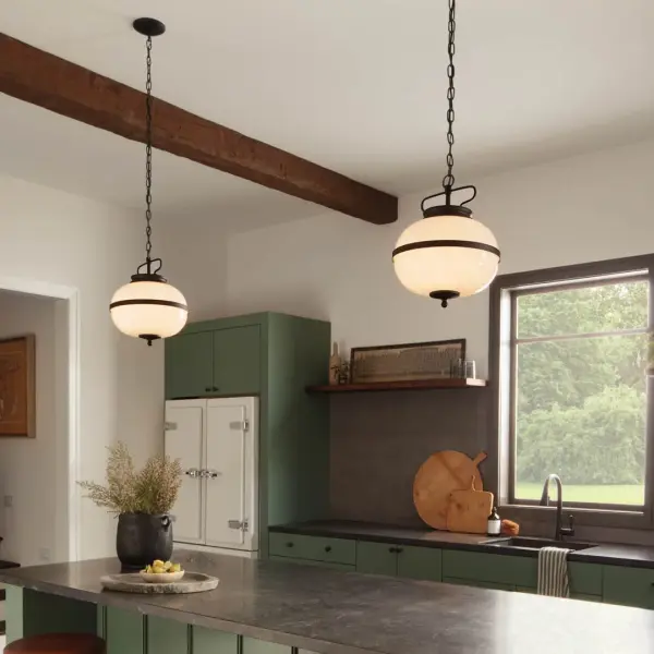 Opal 2-Light Pendant in Textured Black - Image 5