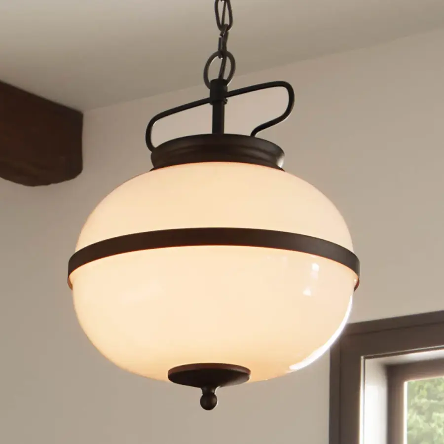 Opal 2-Light Pendant in Textured Black - Image 7
