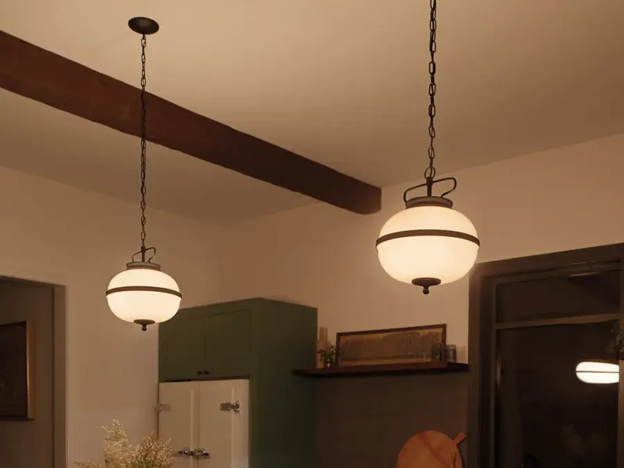 Opal 2-Light Pendant in Textured Black - Image 8
