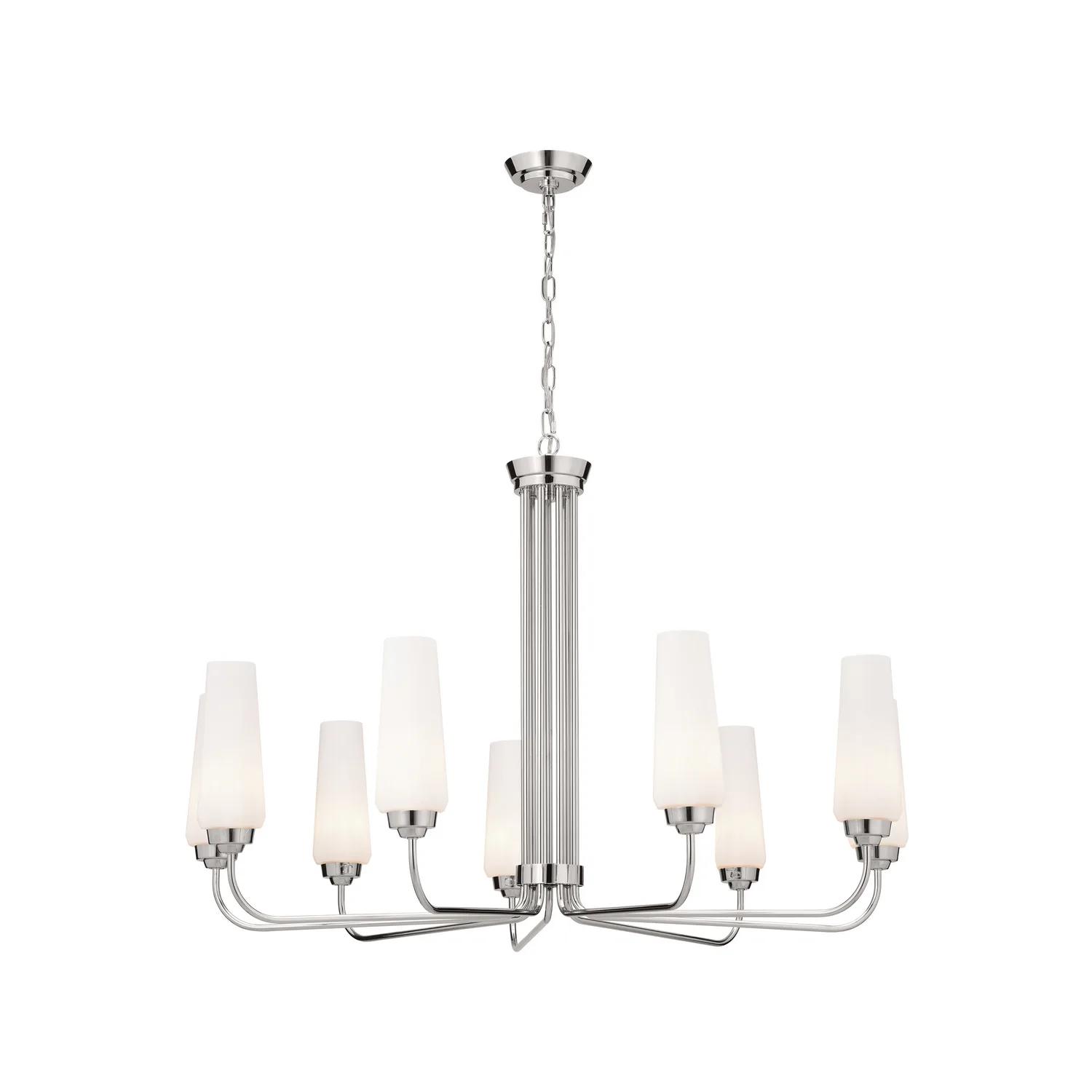 Truby 9-Light Chandelier in Polished Nickel