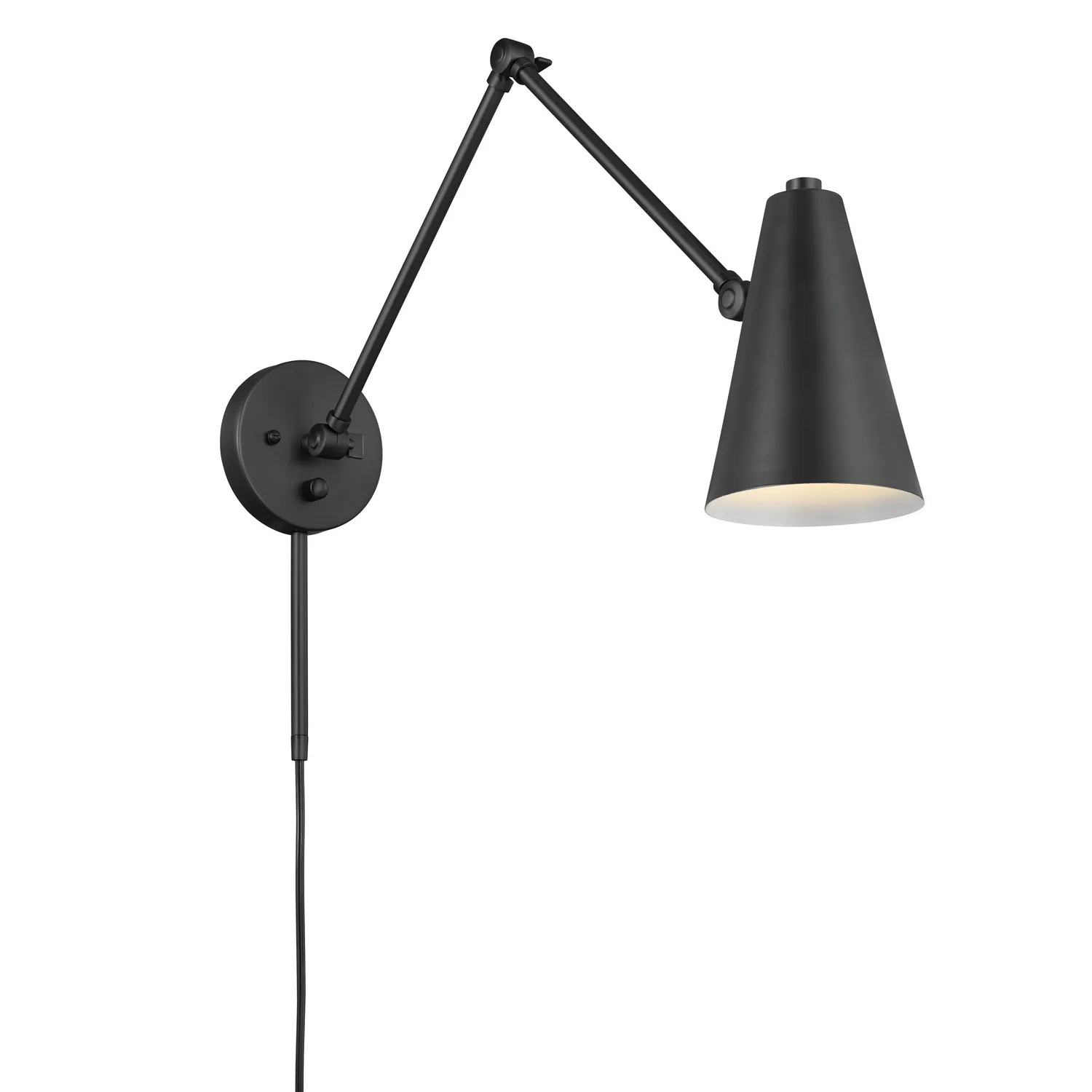 Sylvia One Light Wall Sconce in Black