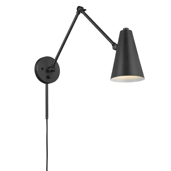 Sylvia One Light Wall Sconce in Black