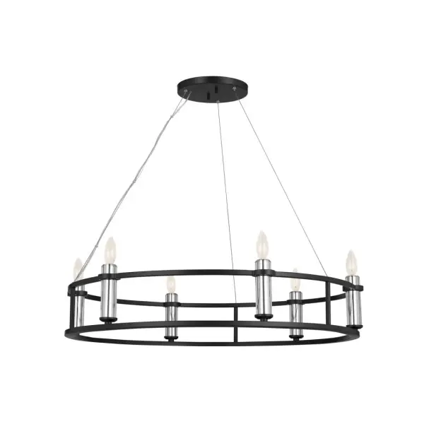 Rosalind 6-Light Chandelier in Black