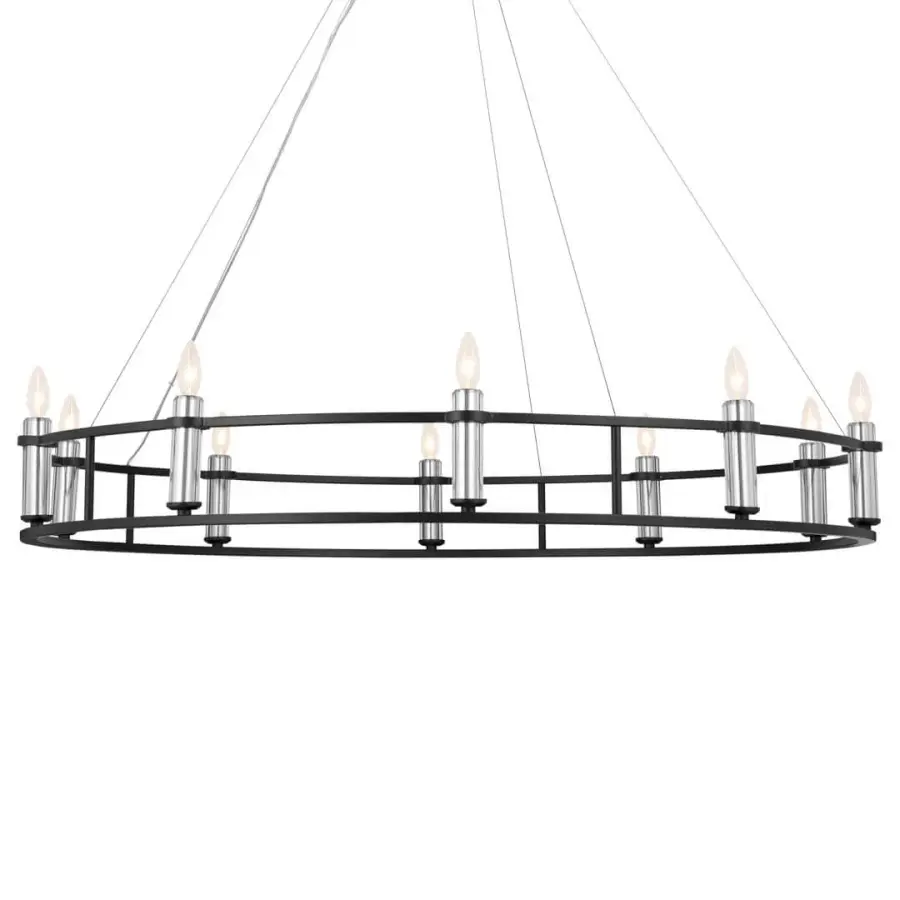 Rosalind 10-Light Chandelier in Black - Image 1
