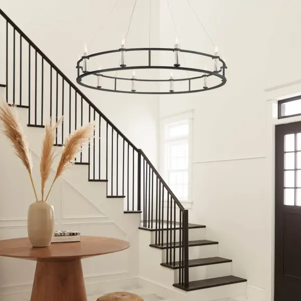 Rosalind 10-Light Chandelier in Black - Image 4
