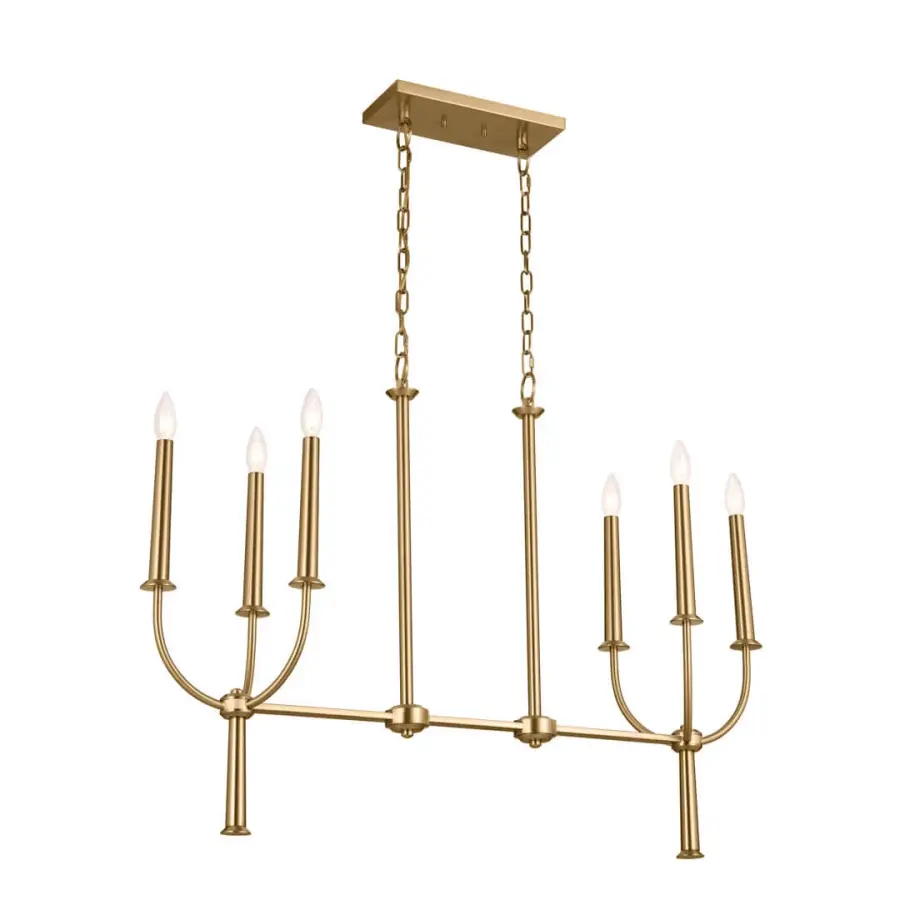 Elegant Linear Chandelier Blends Traditional Warmth with Modern Lines - Image 2
