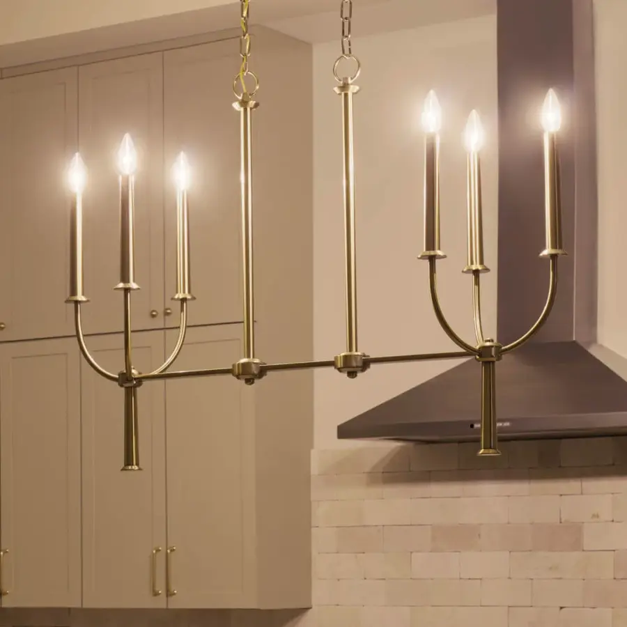 Elegant Linear Chandelier Blends Traditional Warmth with Modern Lines - Image 7