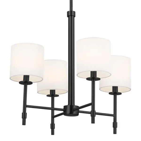 Ali 4-Light Chandelier with Fabric Drum Shade - Image 1