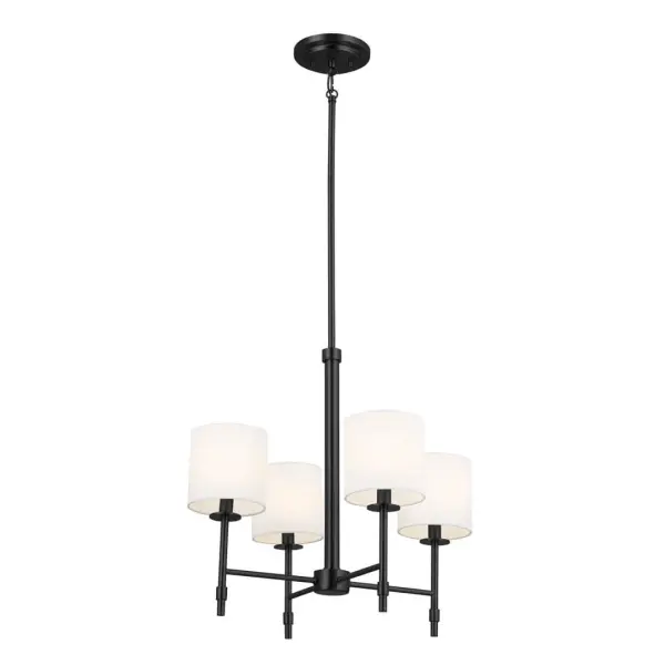 Ali 4-Light Chandelier with Fabric Drum Shade - Image 2